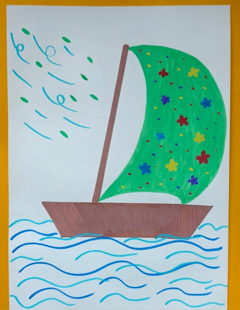 vẽ thuyền đơn giản 2