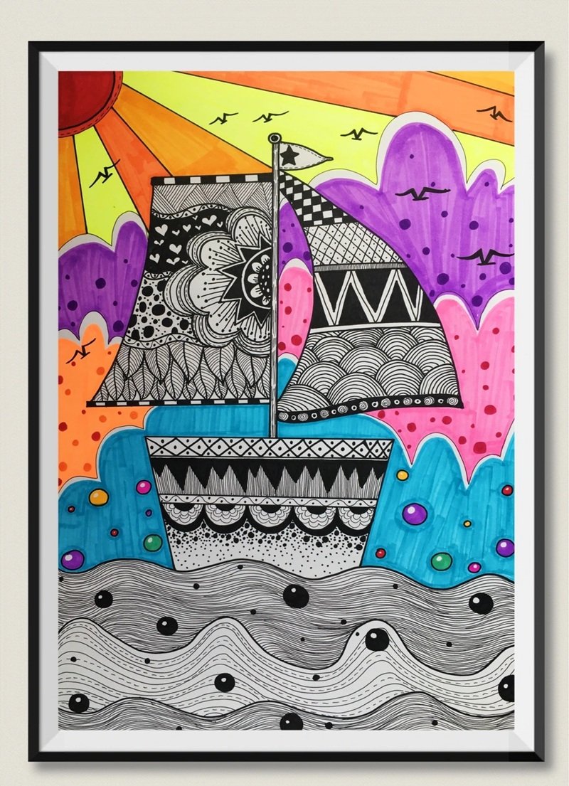 vẽ thuyền đơn giản 37