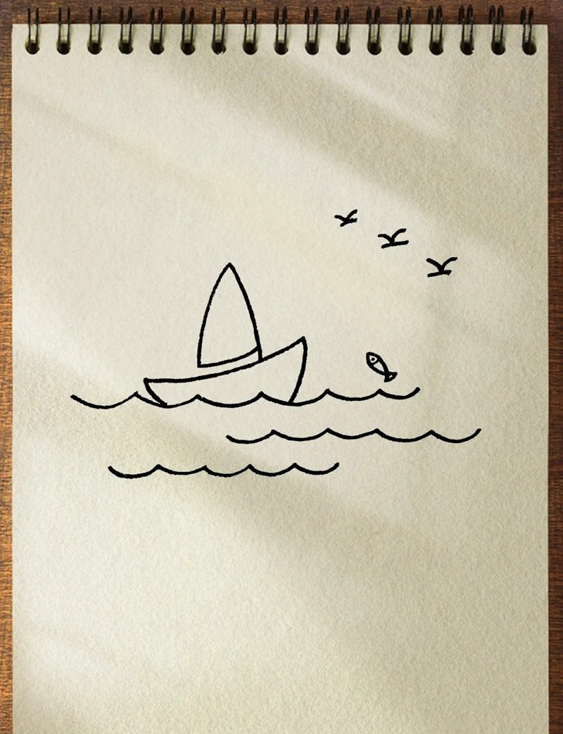 vẽ thuyền đơn giản 5