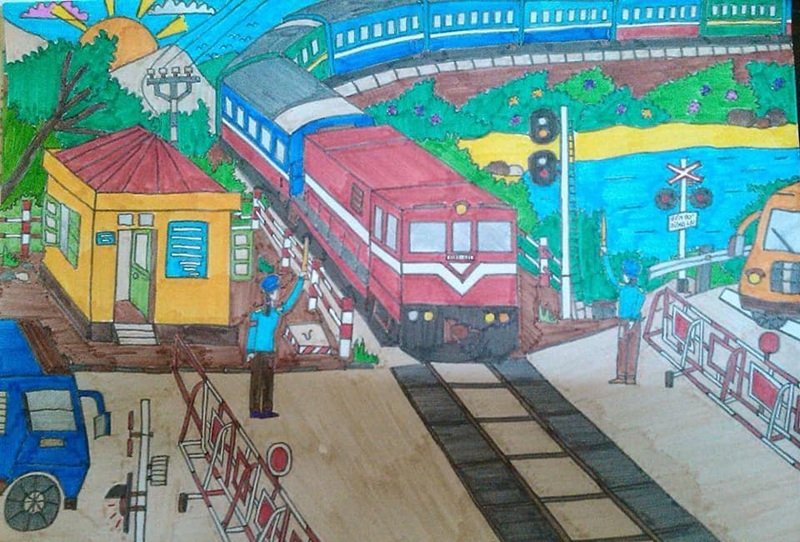 vẽ tranh an toàn giao thông cực đẹp