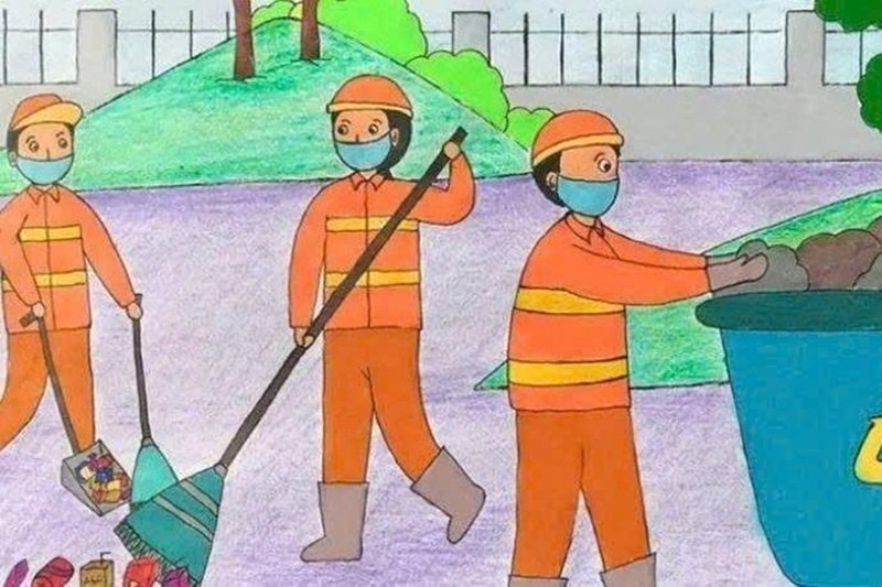 vẽ tranh bảo vệ môi trường bằng giấy a3 đơn giản 17