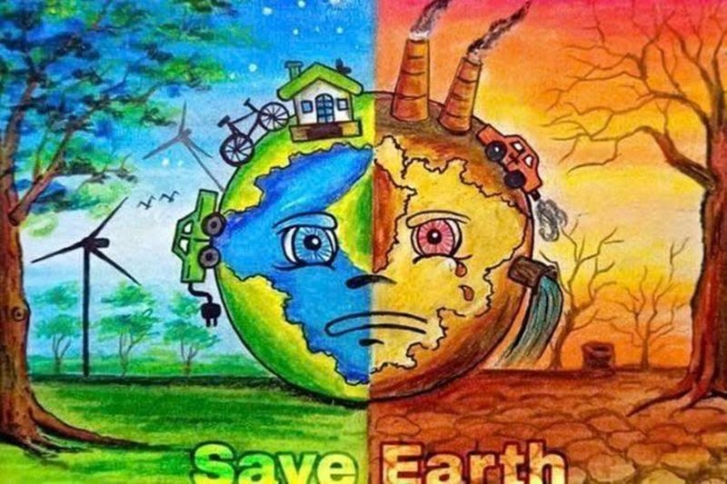vẽ tranh bảo vệ môi trường bằng giấy a3 đơn giản 21