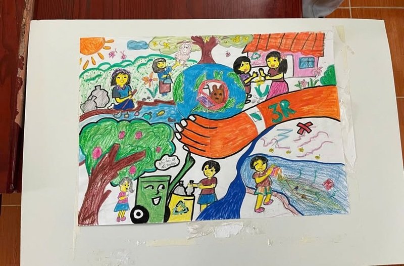 vẽ tranh bảo vệ môi trường bằng giấy a3 đơn giản 27