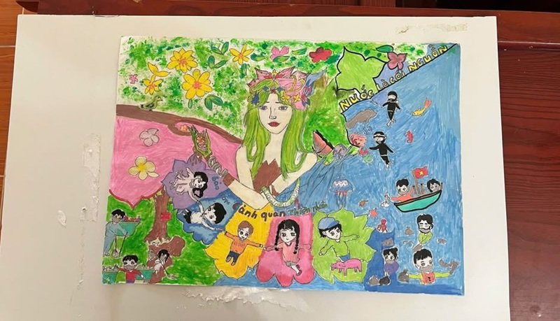 vẽ tranh bảo vệ môi trường bằng giấy a3 đơn giản 31