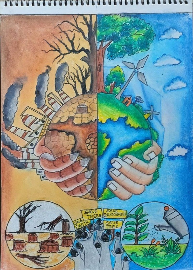 vẽ tranh biến đổi khí hậu 15