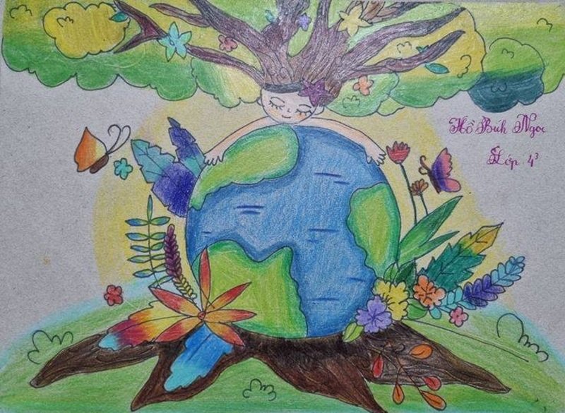 vẽ tranh biến đổi khí hậu 16