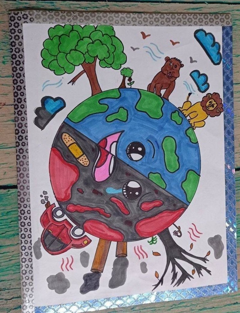 vẽ tranh biến đổi khí hậu 18