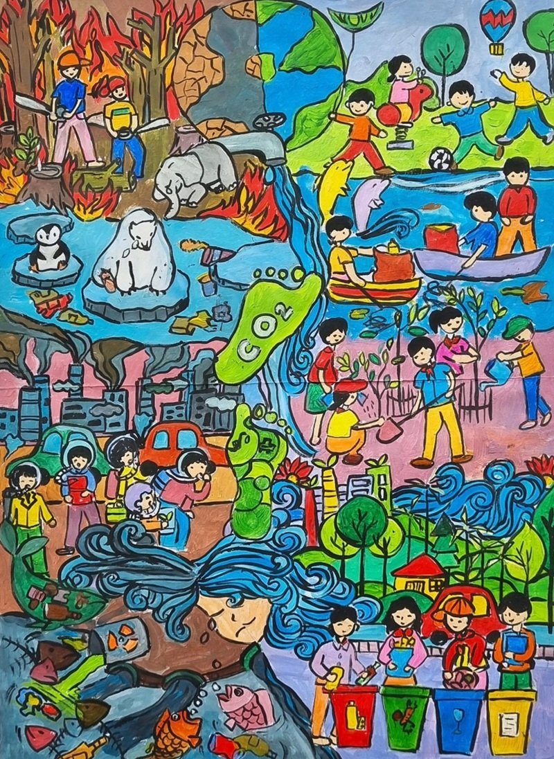 vẽ tranh biến đổi khí hậu 19