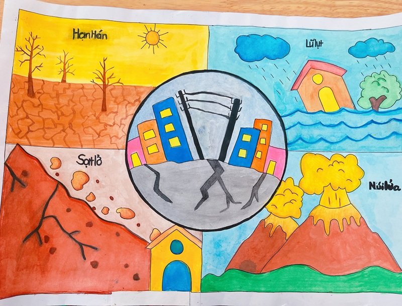 vẽ tranh biến đổi khí hậu 21