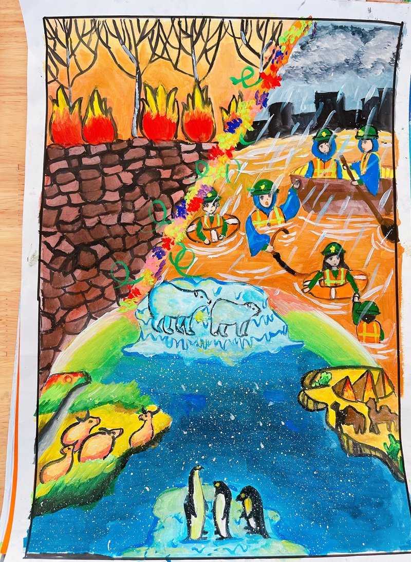 vẽ tranh biến đổi khí hậu 24