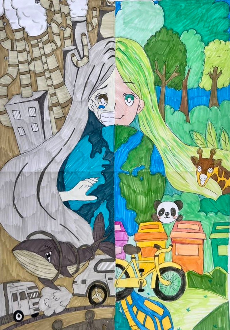 vẽ tranh biến đổi khí hậu 26