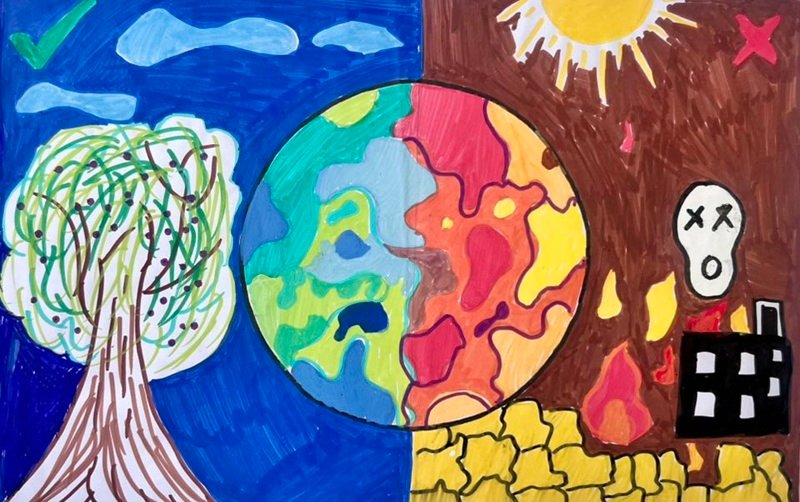 vẽ tranh biến đổi khí hậu 30