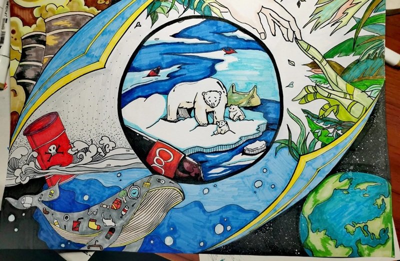 vẽ tranh biến đổi khí hậu 36