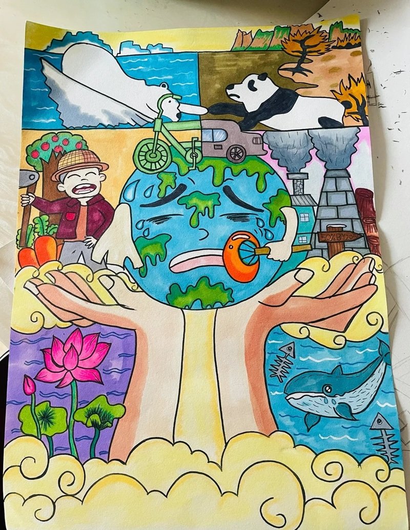 vẽ tranh biến đổi khí hậu 37