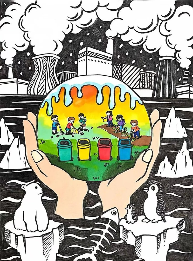 vẽ tranh biến đổi khí hậu 38