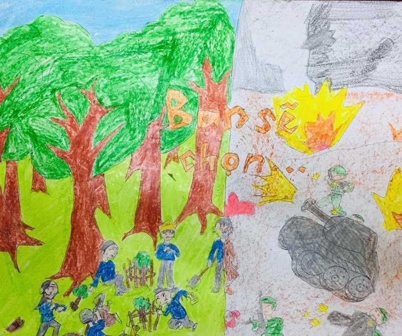 vẽ tranh biến đổi khí hậu 4