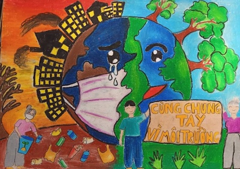 vẽ tranh biến đổi khí hậu 5
