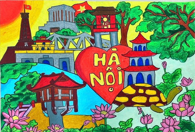 vẽ tranh chủ đề em yêu tổ quốc việt nam