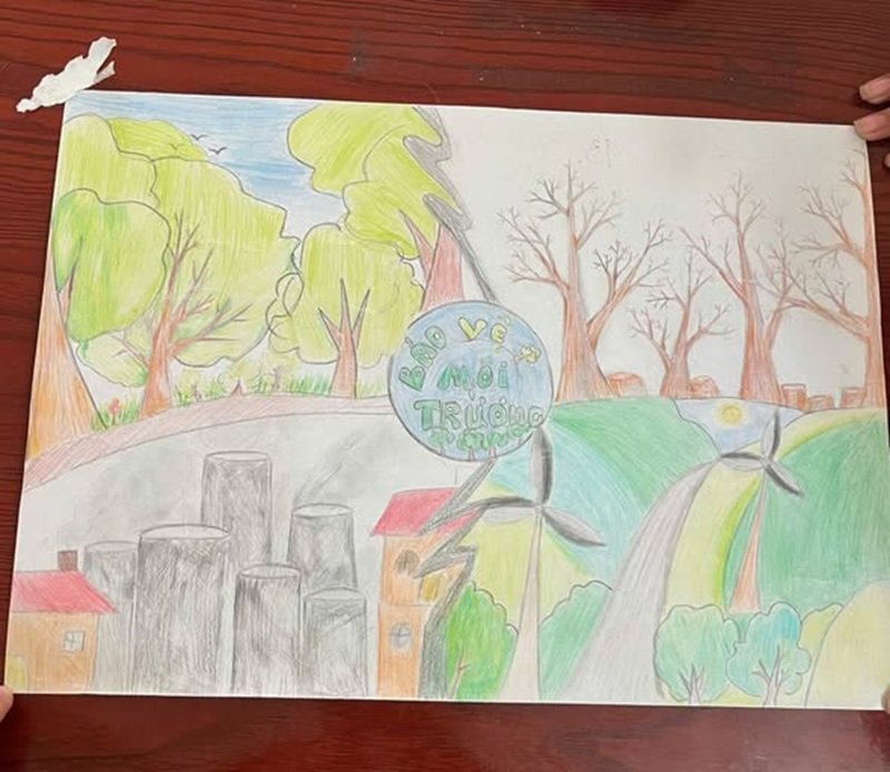 vẽ tranh chủ đề môi trường