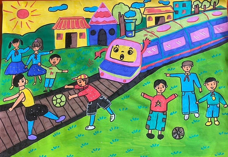 vẽ tranh đề tài an toàn giao thông 25