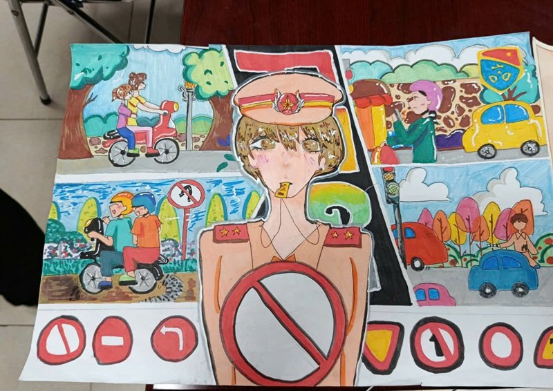 vẽ tranh đề tài an toàn giao thông 40