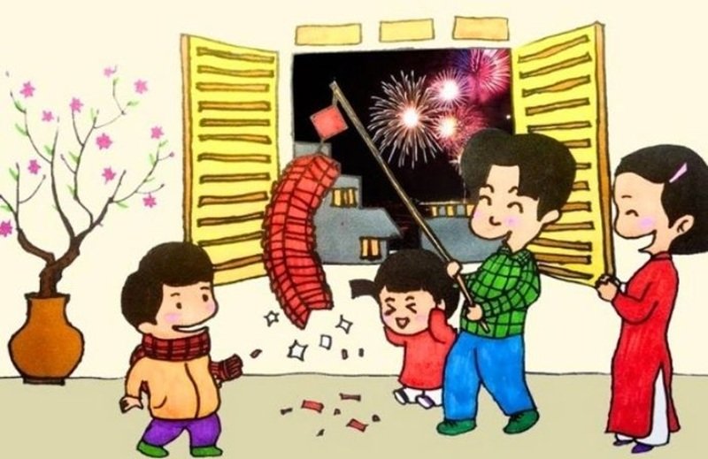 vẽ tranh đề tài gia đình 1