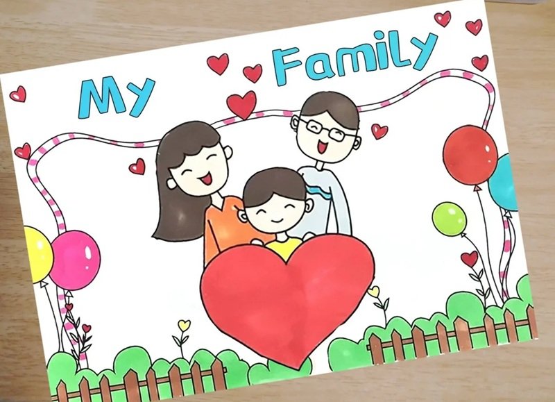 vẽ tranh đề tài gia đình 29