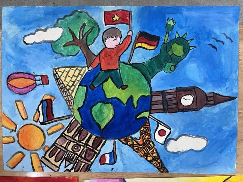 vẽ tranh đề tài ước mơ của em 10