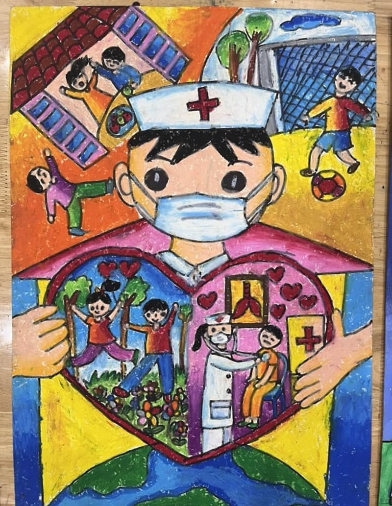 vẽ tranh đề tài ước mơ của em 18