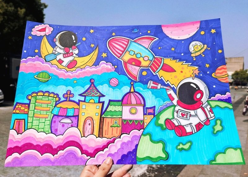 vẽ tranh đề tài ước mơ của em 30