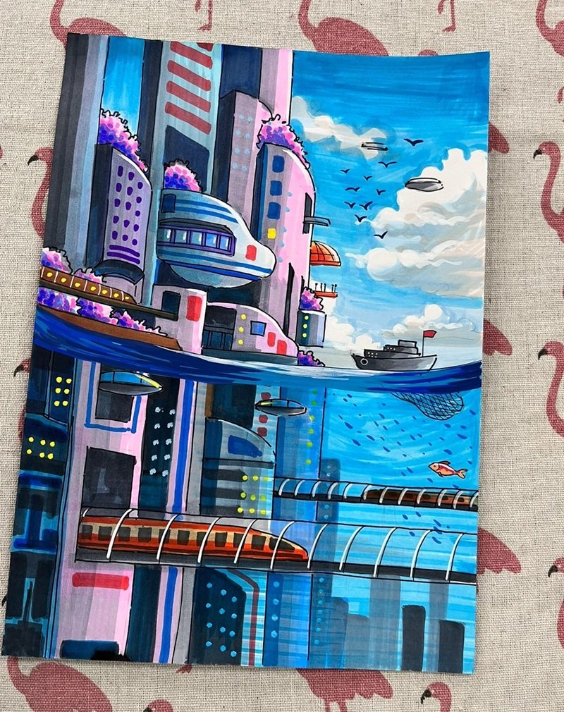 vẽ tranh đề tài ước mơ của em 33