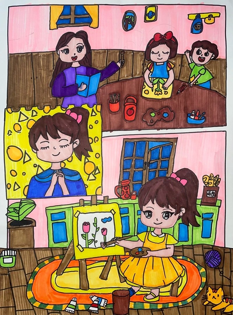 vẽ tranh đề tài ước mơ của em 35