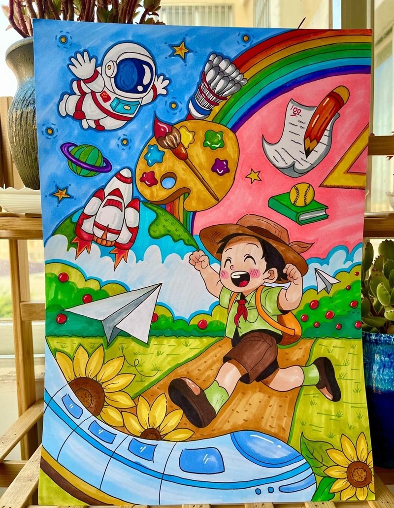 vẽ tranh đề tài ước mơ của em 39