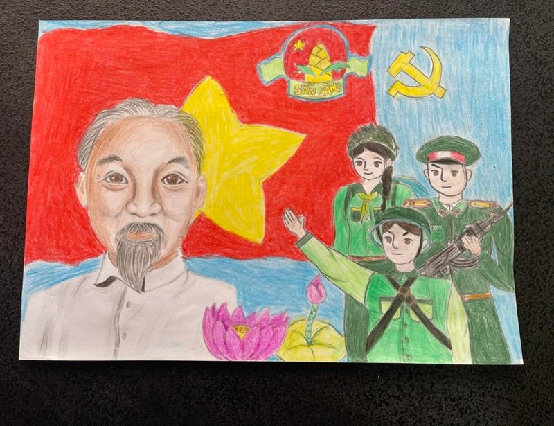 vẽ tranh em yêu to quốc việt nam đơn giản 31