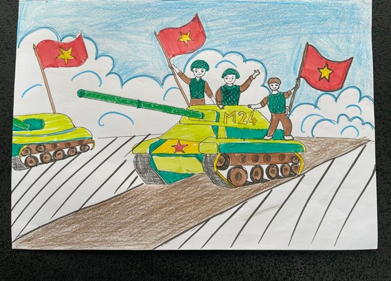 vẽ tranh em yêu to quốc việt nam đơn giản 36