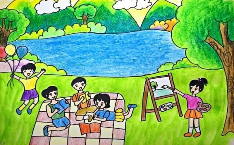 vẽ tranh gia đình đơn giản 20