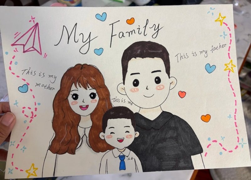 vẽ tranh gia đình đơn giản 25