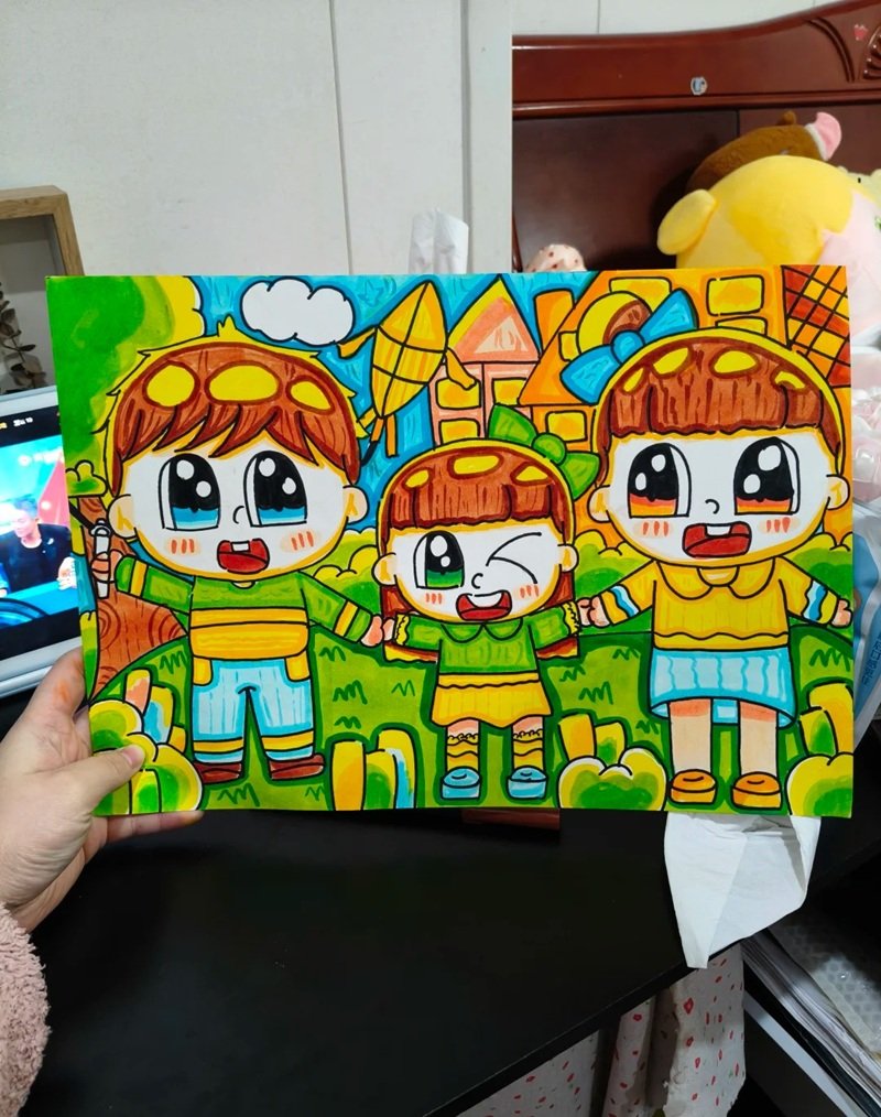 vẽ tranh gia đình đơn giản 26