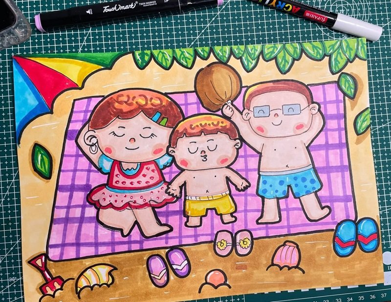 vẽ tranh gia đình đơn giản 31