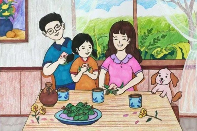 vẽ tranh gia đình đơn giản 5