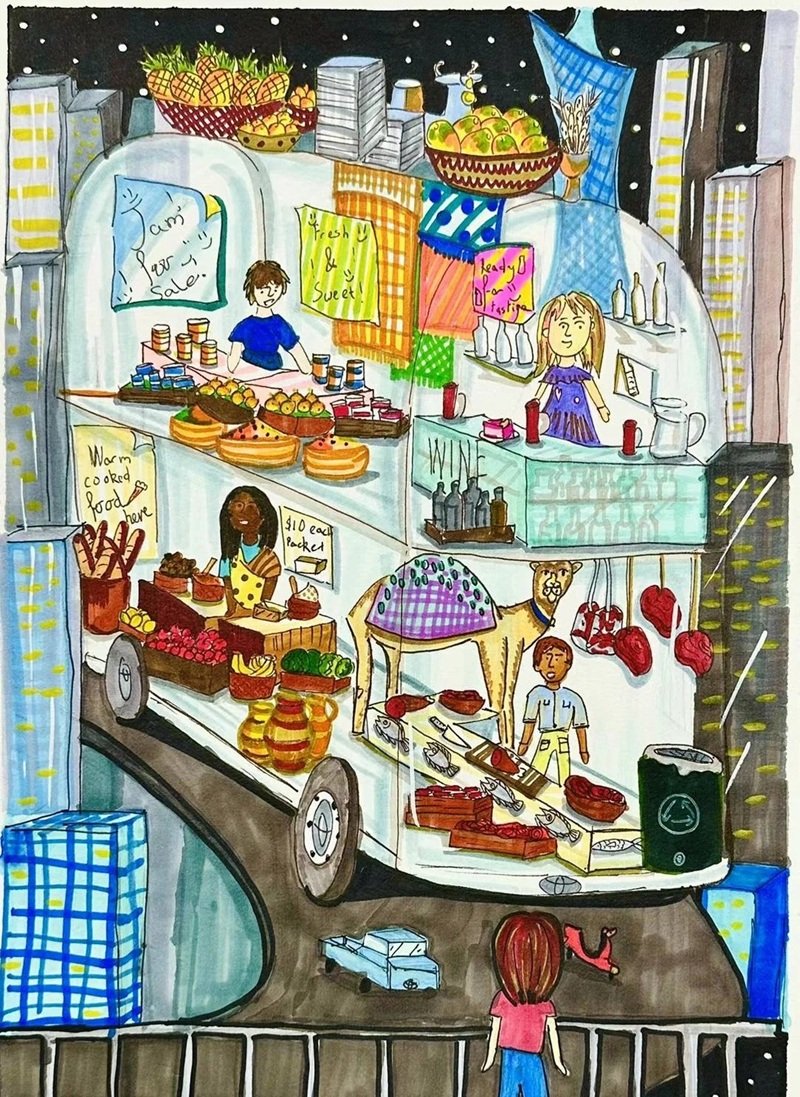 vẽ tranh ô tô mơ ước