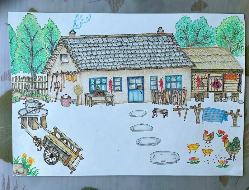 vẽ tranh phong cảnh quê hương 11