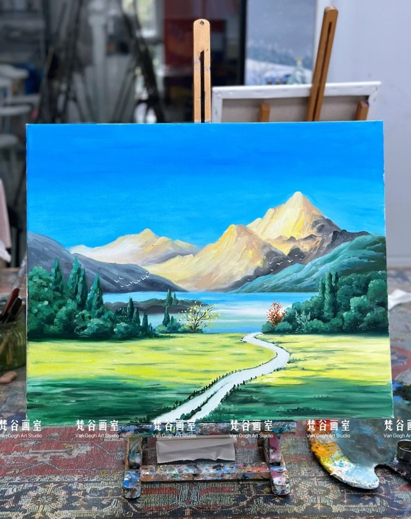 vẽ tranh phong cảnh quê hương 17