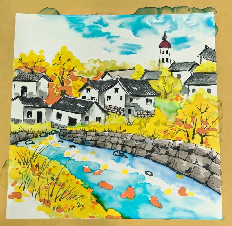 vẽ tranh phong cảnh quê hương 25