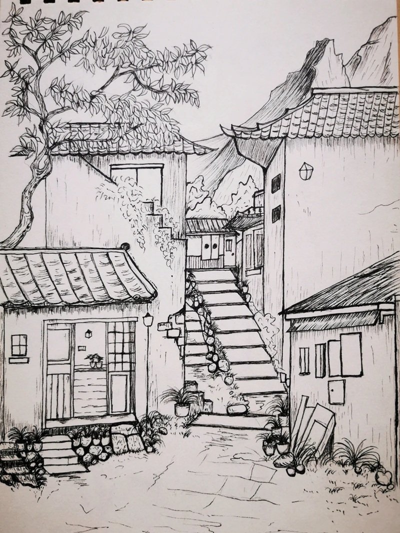 vẽ tranh phong cảnh quê hương 28