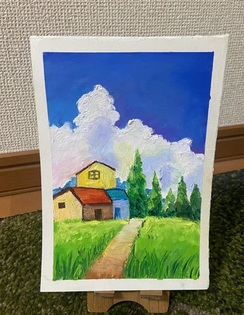 vẽ tranh quê hương đơn giản mà đẹp 23