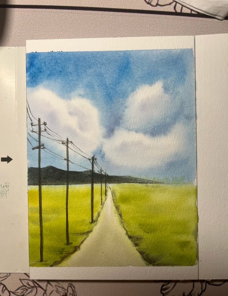 vẽ tranh quê hương đơn giản mà đẹp 33