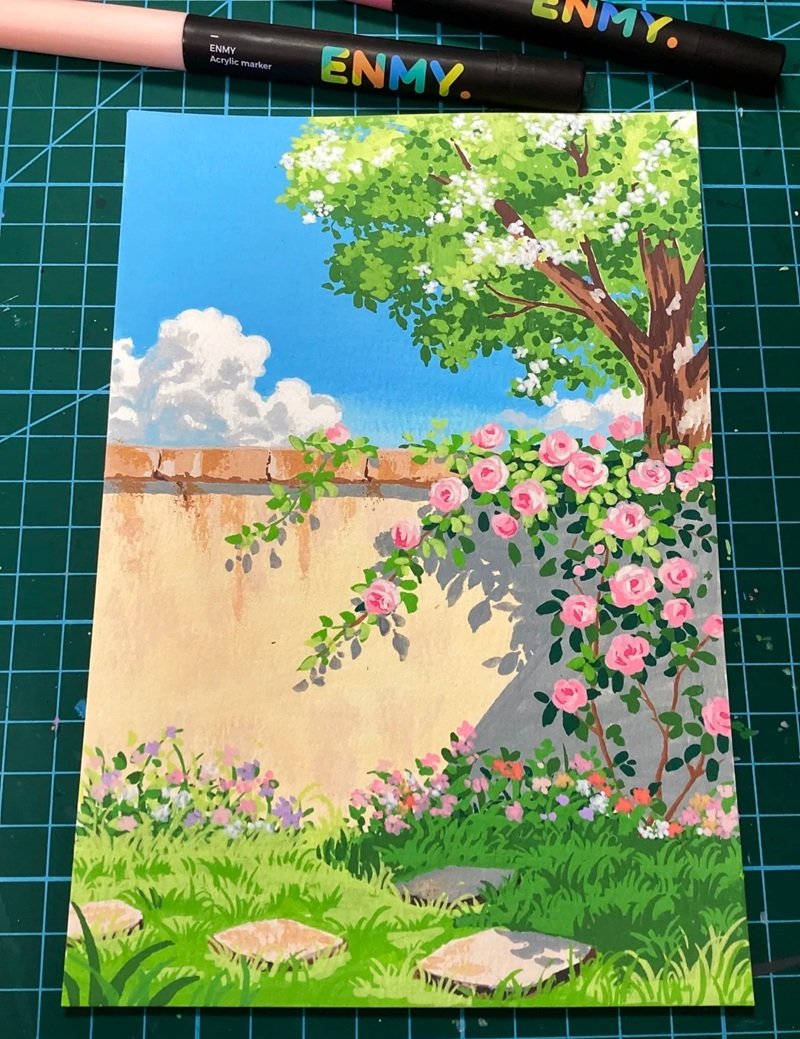 vẽ tranh quê hương đơn giản mà đẹp 36