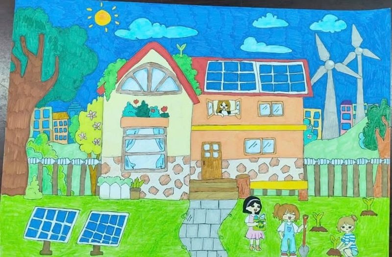 vẽ tranh tương lai xanh 1