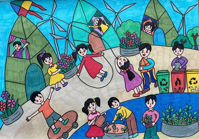 vẽ tranh tương lai xanh 11